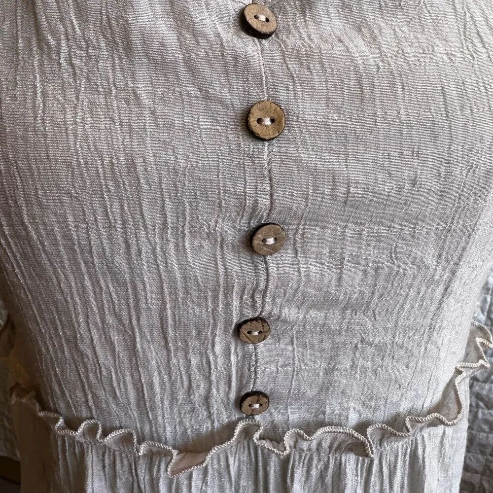 NAÏF lined tiered ivory rayon sundress - Picture 7 of 15